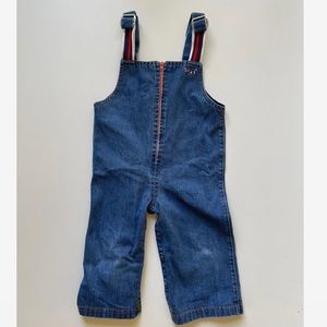 Canadian vintage denim overalls with zip front - 18 months